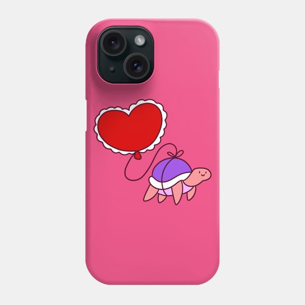 Heart Balloon Turtle Phone Case by saradaboru