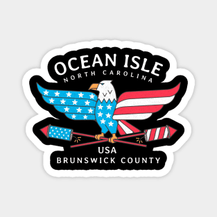 Ocean Isle, NC Summer Patriotic Pride Fourth of July Magnet