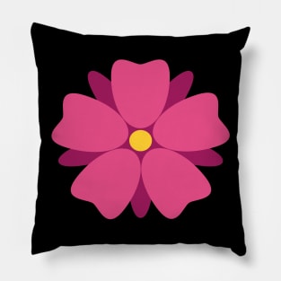 Dark Pink Flower Pillow