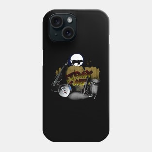 music rocker guitar cat punk vintage Phone Case