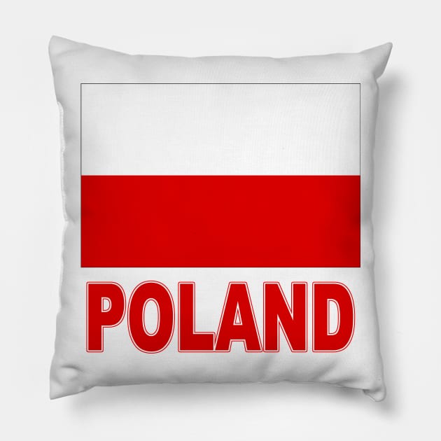 The Pride of Poland - Polish Flag Design Pillow by Naves