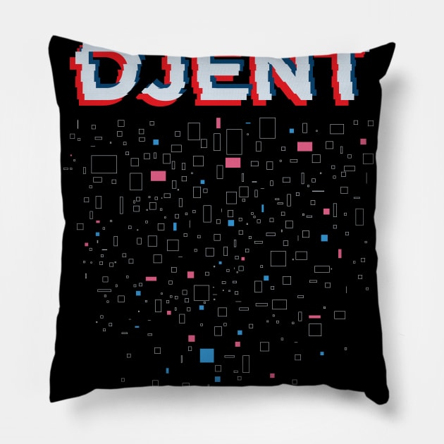 Djent Black Pillow by VEZ