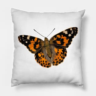 Painted Lady Butterfly Pillow