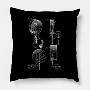 Hand Drum Vintage Patent Drawing Pillow