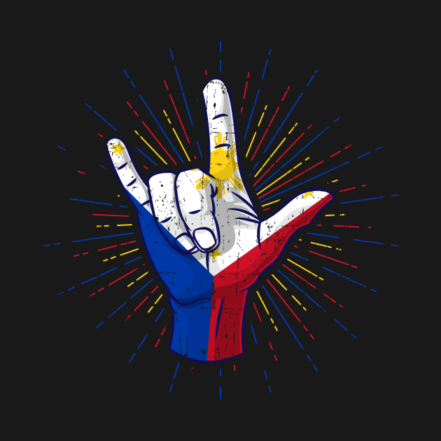 I Love You Philippines Hand Gesture Cute Gift Women Men Philippines