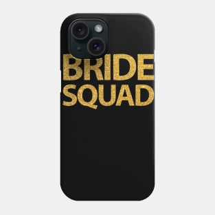 Bride Squad Gold Sequins Effect Phone Case