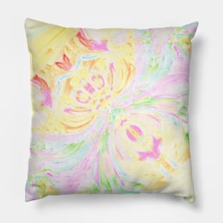 Yellow Watercolor Butterfly Print Pattern Pillow