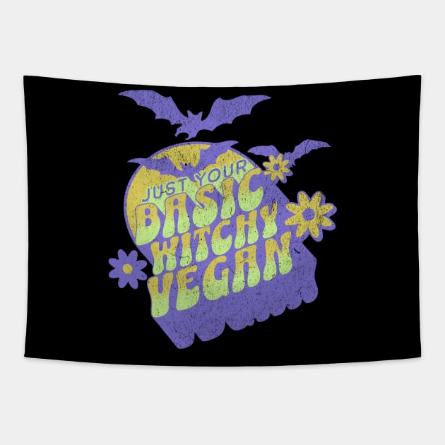 Basic Witchy Vegan, Funny Vegan Witch, Vegan Christmas Gifts, Vegan Gifts 2023, 2024 Tapestry by KindWanderer