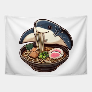 Eagle Ray Eating Ramen Tapestry