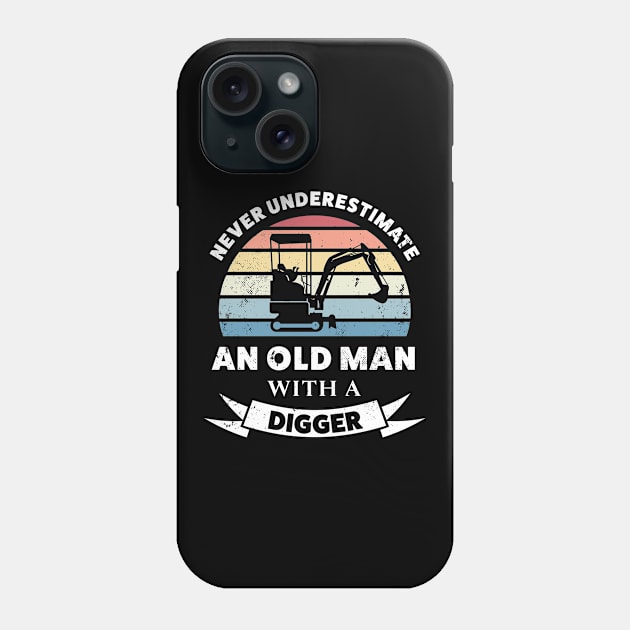 Woman with a Digger Funny Gift Wife Phone Case by qwertydesigns