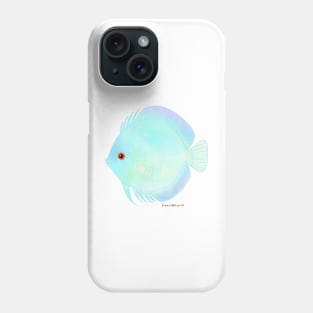 Blue Diamond Discus Fish Phone Case