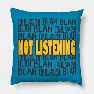 Funny not listening introvert INTJ anti-social bored small talk Pillow