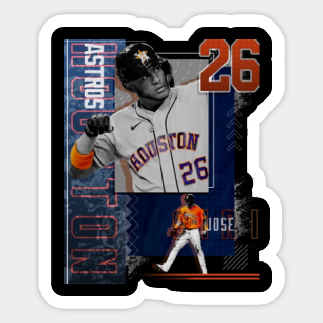 Jose Siri Baseball Paper Poster Astros 2