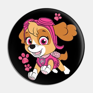 Female Dog And Cute Cartoon Pin