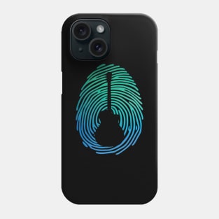 Fingerprint Acoustic Guitar Silhouette Gradient Phone Case