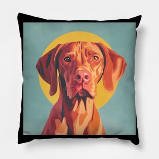 Vizsla in 70's Pillow