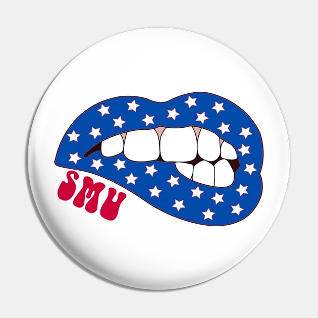 SMU Blue Star Lip Pin by one-broke-kid