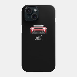 nissan 400z widebody supercharged stanced black red Phone Case