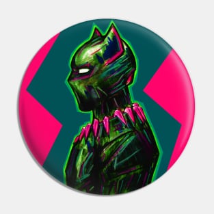 bright colorful panther in black suit Pin