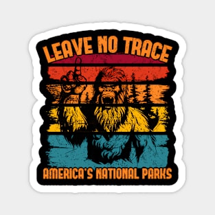 Leave No Trace America National Parks Big Foot Magnet