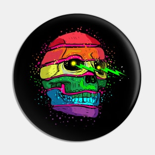 Rainbow LGBT Skull Pin