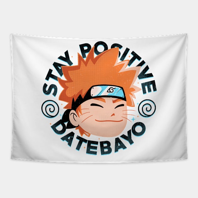 Stay positive Tapestry by Eoli Studio