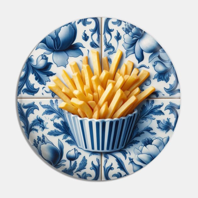 Delft Tile With Fast Food No.7 Pin by artnook