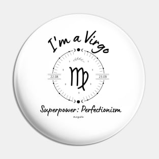 I'm a Virgo Superpower: Perfectionism Pin