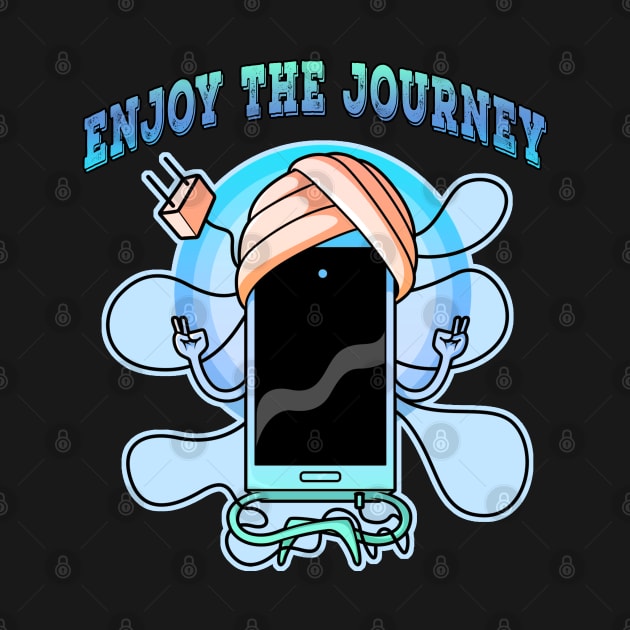 Enjoy The Journey Yoga Phone by Shawnsonart