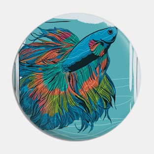 Betta Fish In The Bottle Pin