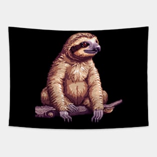 Pixelated Sloth Artistry Tapestry