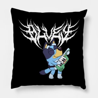 Black Metal Bluey Pillow