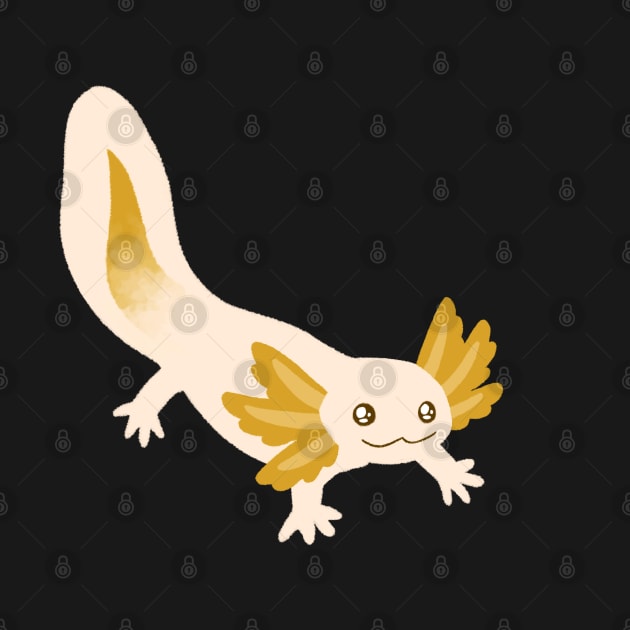 Gold Axolotl by LivianPearl