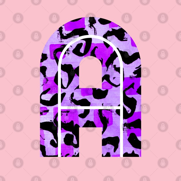 Abstract Letter A Watercolour Leopard Print Alphabet by Squeeb Creative