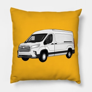 Delivery van cartoon illustration Pillow