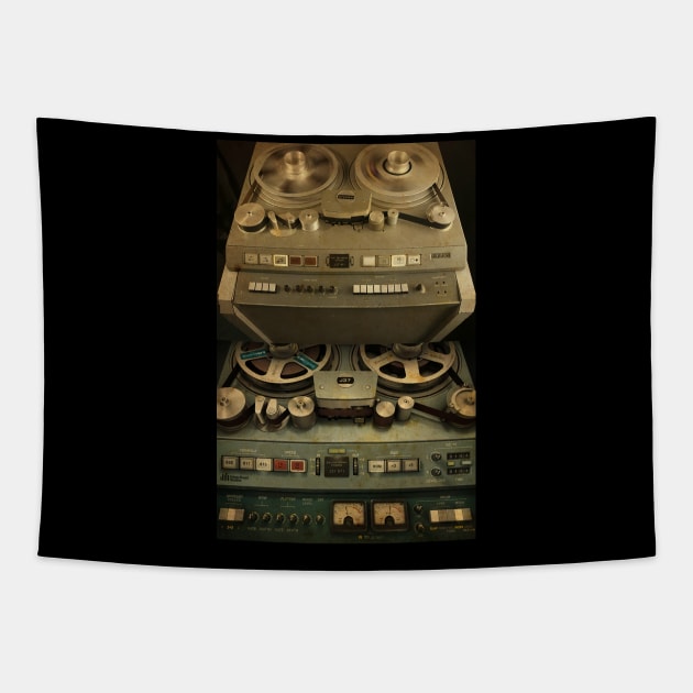 Vintage Sound System Mixed Setup Audio HiFi Tapestry by susugantung99