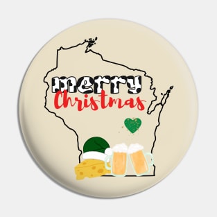 Merry Wisco Christmas Pin