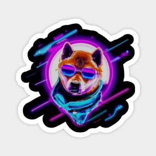 Synthwave Corgi Part 2 Magnet