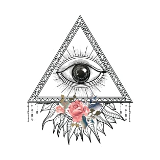 Triangle Eye Design, Third Eye Pyramid Artwork, Spirituality T-Shirt