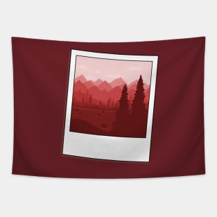 One Colour Red landscape Tapestry