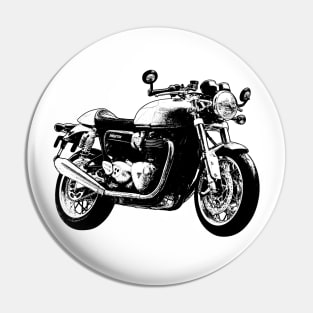 Thruxton 1200 Bike Sketch Art Pin