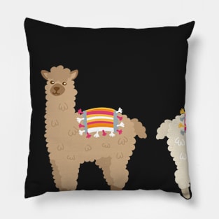 Alpaca, Llama, quirky, sticker Pillow