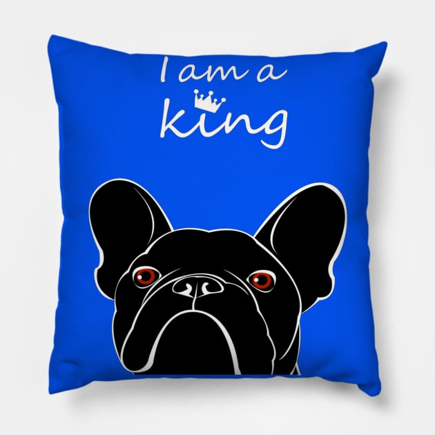 French Bulldog. Print on clothes. Cute puppy. French Bulldog hand made. Pillow by amramna