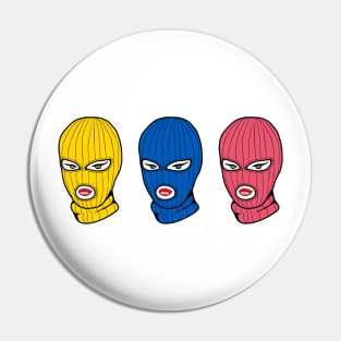 girl power / riot simbol girl ski mask (all colors) Pin