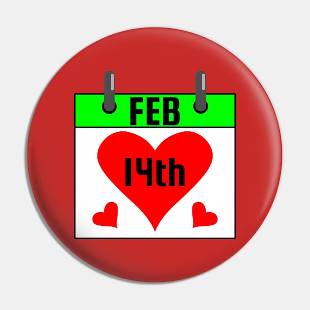 Valentines Day Calendar Pin by POD Creations