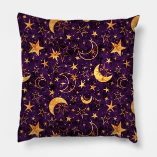 Purple Night Sky Shimmer Pillow