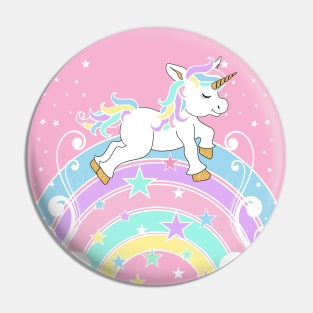 Starry Rainbow Unicorn Pin