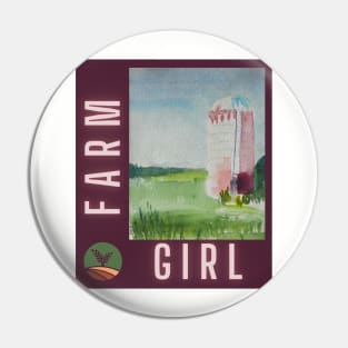 Farm Girl & Silo v2 Pin