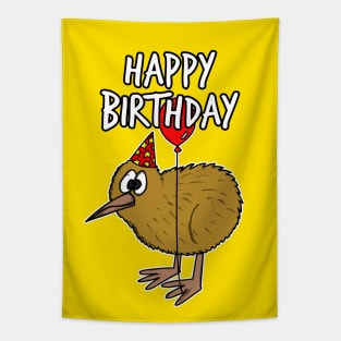 Happy Birthday Doodle Kiwi New Zealand Bird Tapestry