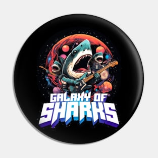 Galaxy of Sharks Pin